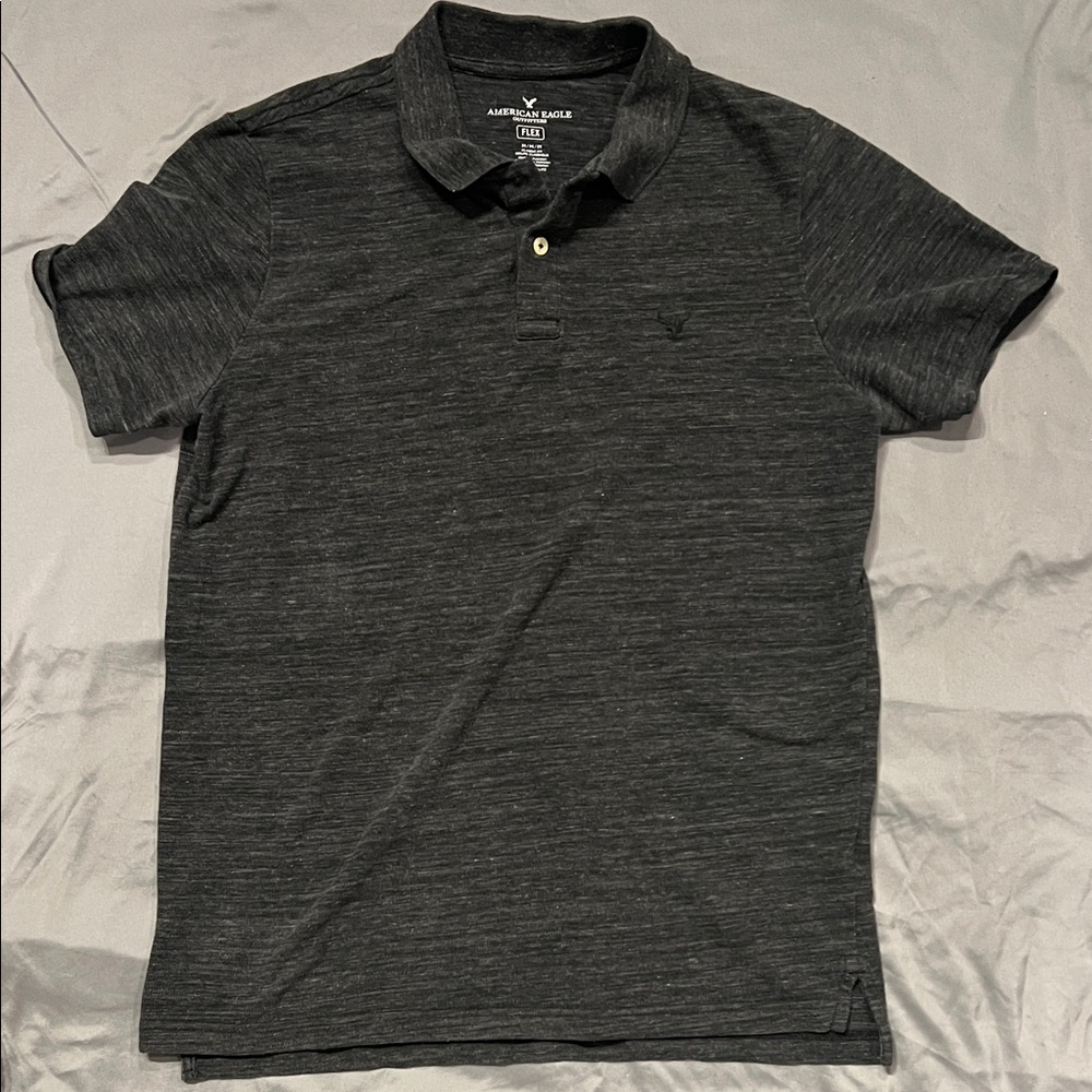 American Eagle Outfitters Charcoal Polo Shirt